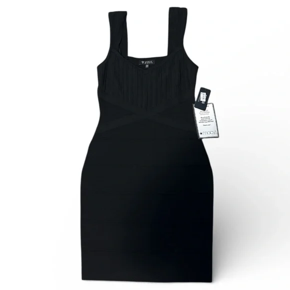 Guess Black Sleeveless Knit Bodycon Dress Size 8 NWT - Picture 7 of 7